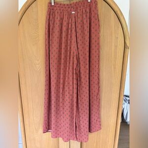 Women's Wide Leg Pants in Rust by [Brand]